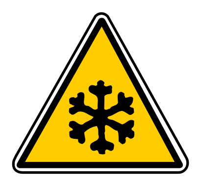 Download free snow triangle attention temperature cold icon